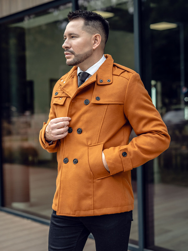 Uomo Cappotto Camel Bolf 8857A2