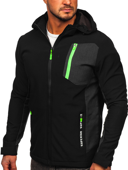 Giacca softshell mezza stagione da uomo nera Bolf HM188