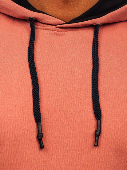 Felpa con cappuccio da uomo salmone Bolf 145369