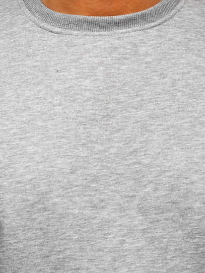 Felpa spessa senza cappuccio da uomo grigio scuro Bolf 2001