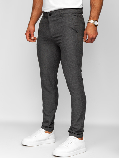 Uomo Pantaloni a quadri Grafite Bolf 0041