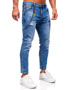 Uomo Pantaloni in jeans slim fit Blu scuro Bolf TF251