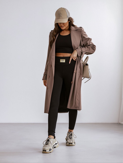 Set tuta sportiva due pezzi da donna nero Bolf 022A