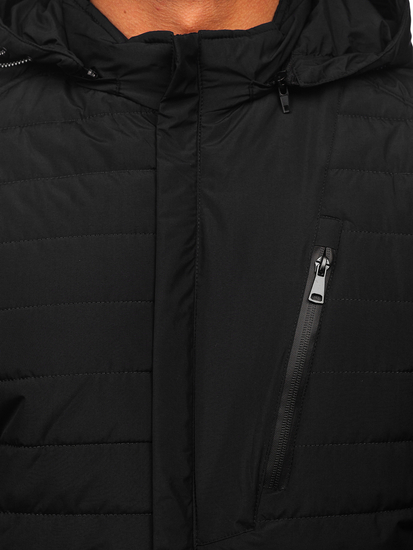 Giacca trapuntata mezza stagione da uomo nera Bolf 22M305