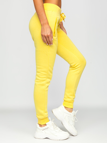 Pantaloni di tuta da donna gialli Bolf CK-01-33