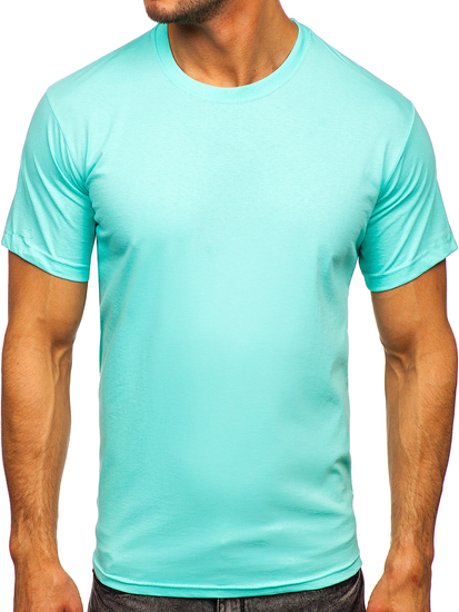 T-shirt semplice da uomo in cotone menta Bolf 192397