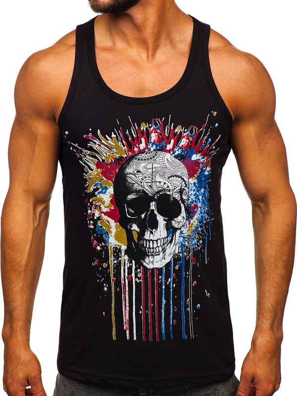 Canotta Bodybuilding tank top con stampa nera Bolf 14839
