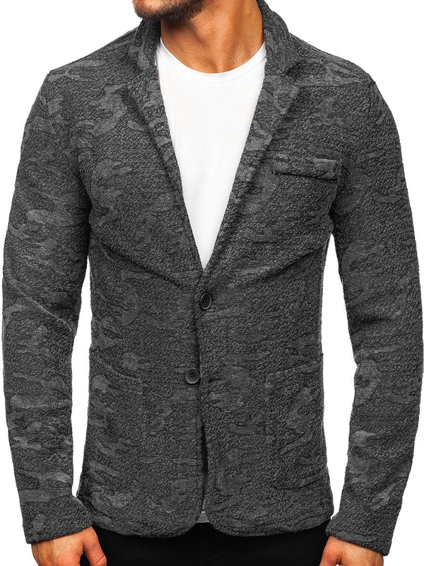 Giacca d'abito casual da uomo grafite Bolf KS-7309