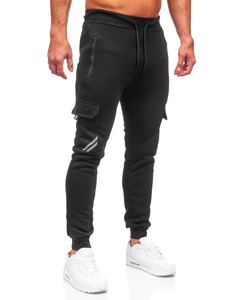 Pantaloni isolati cargo tipo jogger da uomo neri Bolf HW2207