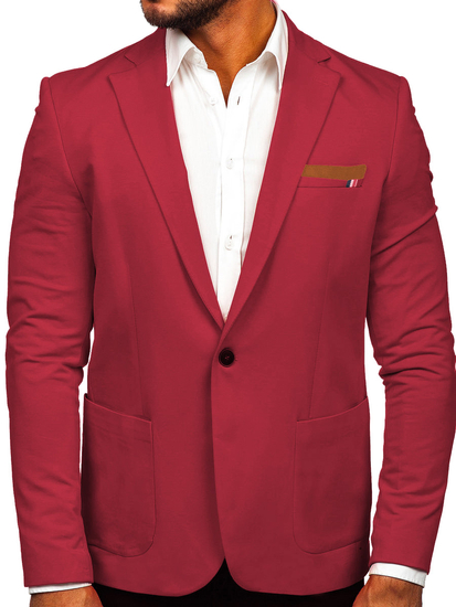 Giacca d'abito casual da uomo bordò Bolf 1652