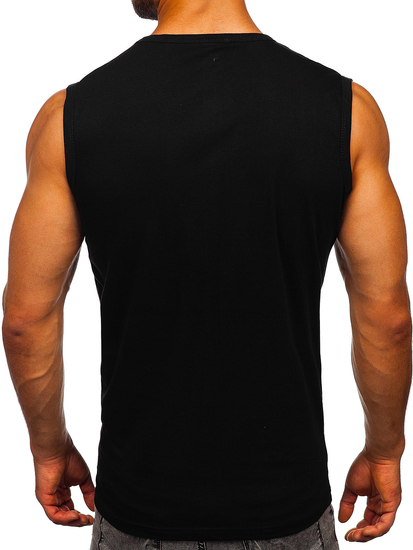 Maglietta tank top con stampa nera Bolf 14814
