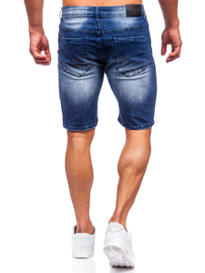 Pantaloncini corti in jeans da uomo blu Bolf MP0044B