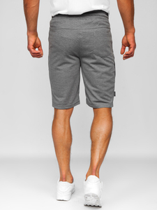 Pantaloncini corti di tuta da uomo grigio-neri Bolf Q3876