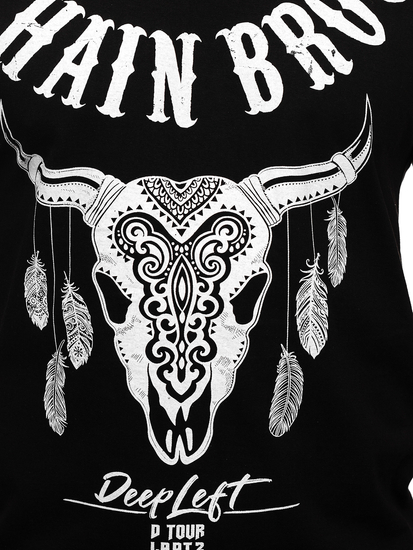 Maglietta tank top con stampa nera Bolf 14809