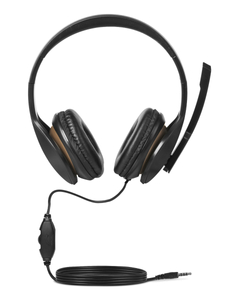 Auricolari a filo con microfono neri V6