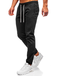 Pantaloni tipo jogger da uomo neri Bolf 1145