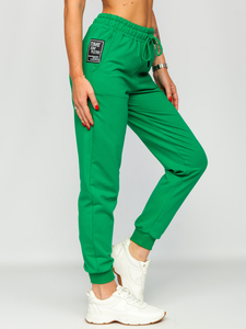Pantaloni di tuta da donna verdi Bolf VE34