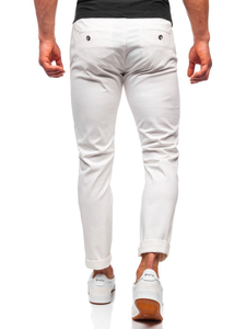 Pantaloni chino da uomo bianchi Bolf 1143