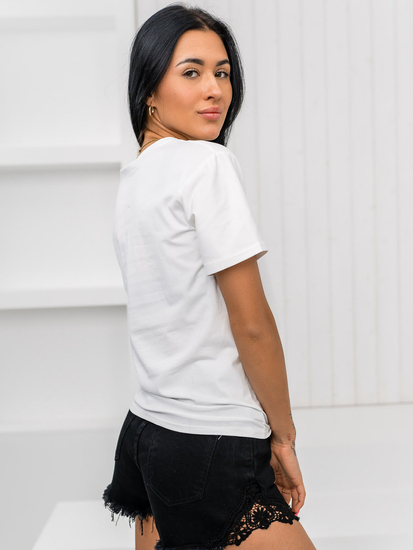 Donna T-shirt stampata Bianco Bolf 97T2102