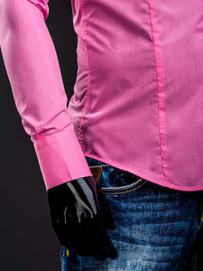 Camicia elegante da uomo corallo a maniche lunghe Bolf 1703A