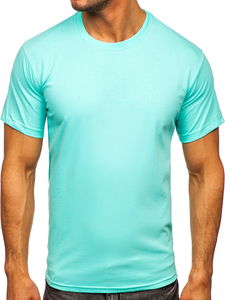T-shirt semplice da uomo in cotone menta Bolf 192397