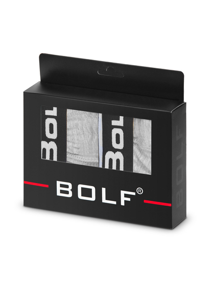 Boxer da uomo grigi Bolf 0953-2P 2 PACK