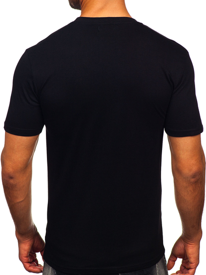 Uomo T-shirt in cotone con stampa Nero Bolf MPO3484