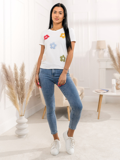 Donna T-shirt stampata Bianco Bolf 95T2529
