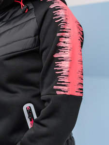 Felpa con cappuccio per la mezza stagione da donna nera Bolf KSW4007