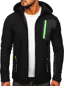Giacca softshell mezza stagione da uomo nera Bolf HM188