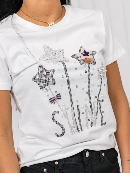 Donna T-shirt stampata Bianco Bolf 96T620