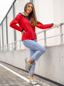 Donna Giacca softshell mezza stagione Rosso Bolf AB056