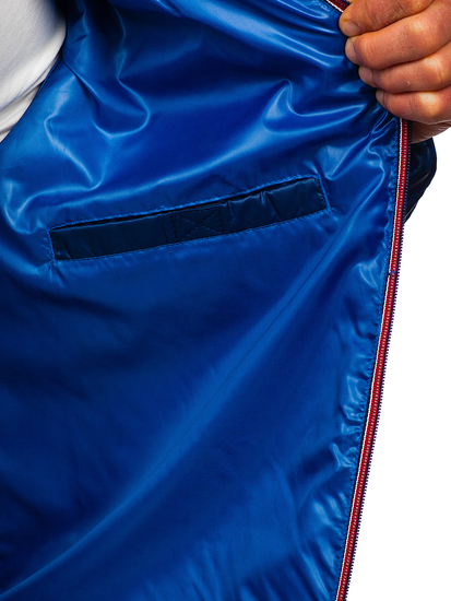 Giacca sportiva di mezza stagione da uomo azzurro Bolf 1908