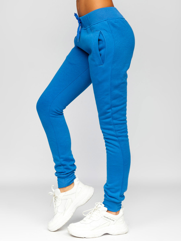 Pantaloni di tuta da donna azzurri Bolf CK-01