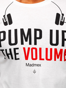 Longsleeve con stampa da uomo bianco Bolf 1219