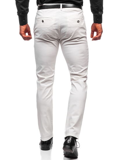 Pantaloni chino da uomo bianchi Bolf 1143