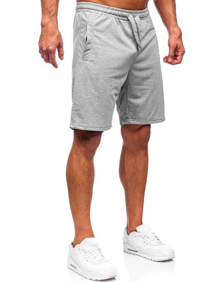 Pantaloncini corti di tuta da uomo grigi Bolf 8K100