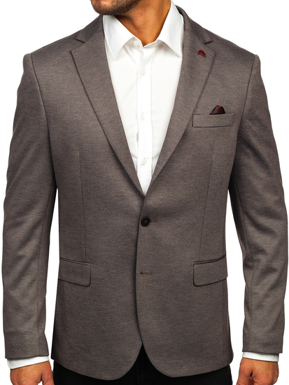 Uomo Giacca elegante Marrone Scuro Bolf 024