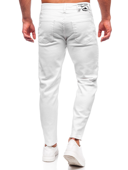 Pantaloni in tessuto da uomo bianchi Bolf GT-S