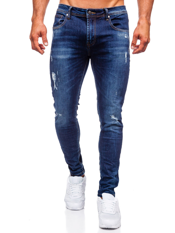 Pantaloni in jeans slim fit da uomo blu Bolf KS2036A