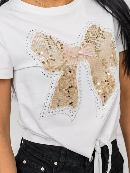 Donna T-shirt stampata Bianco Bolf 96T612