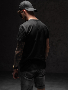 T-shirt con stampa da uomo nera Bolf Y70020