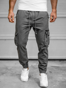 Pantaloni cargo tipo jogger da uomo grafite Bolf MP0181GA