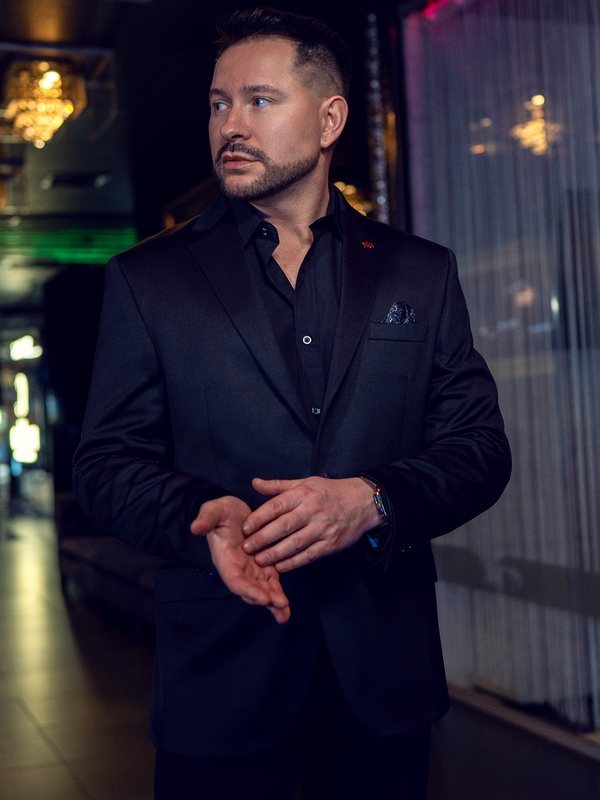 Blazer casual da uomo nero Bolf 026A