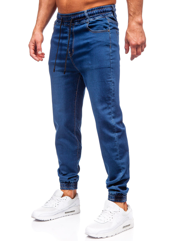 Uomo Pantaloni in jeans jogger blu scuro Bolf 8106