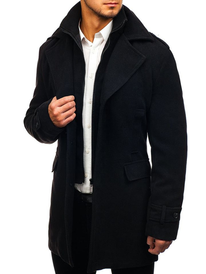 Cappotto invernale da uomo nero Bolf 1808