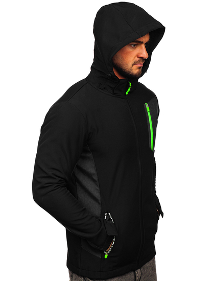 Giacca softshell mezza stagione da uomo nera Bolf HM188