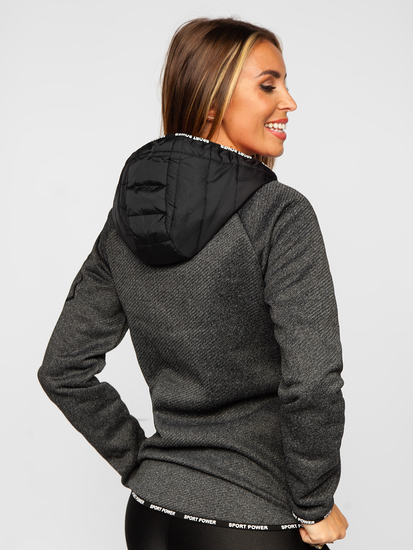 Felpa per la mezza stagione da donna nera Bolf KSW4004