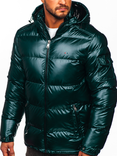 Giubbotto sportivo trapuntato invernale da uomo verde Bolf EX2138