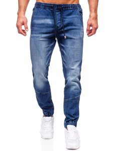 Pantaloni jogger in jeans da uomo blu Bolf MP0118BS